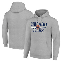 Chicago Bears Starter Unisex Team Mesh Print Graphic Tri-Blend Pullover Hoodie - Heather Gray Hoodies