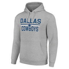 Dallas Cowboys Starter Unisex Team Mesh Print Graphic Tri-Blend Pullover Hoodie - Heather Gray Hoodies