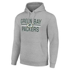Green Bay Packers Starter Unisex Team Mesh Print Graphic Tri-Blend Pullover Hoodie - Heather Gray Hoodies