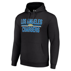 Los Angeles Chargers Starter Unisex Team Mesh Print Graphic Tri-Blend Pullover Hoodie - Black Hoodies