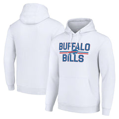 Buffalo Bills Starter Unisex Team Mesh Print Graphic Tri-Blend Pullover Hoodie - White Hoodies