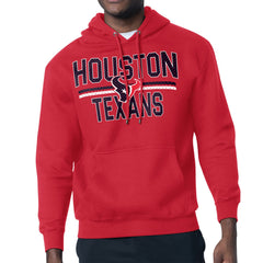 Houston Texans Starter Unisex Team Mesh Print Graphic Tri-Blend Pullover Hoodie - Red Hoodies