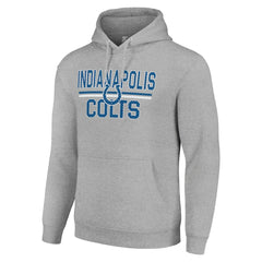 Indianapolis Colts Starter Unisex Team Mesh Print Graphic Tri-Blend Pullover Hoodie - Heather Gray Hoodies