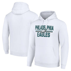 Philadelphia Eagles Starter Unisex Team Mesh Print Graphic Tri-Blend Pullover Hoodie - White Hoodies