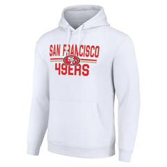 San Francisco 49ers Starter Unisex Team Mesh Print Graphic Tri-Blend Pullover Hoodie - White Hoodies
