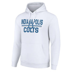 Indianapolis Colts Starter Unisex Team Mesh Print Graphic Tri-Blend Pullover Hoodie - White Hoodies