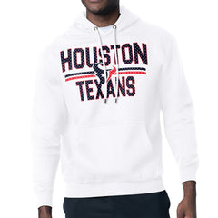 Houston Texans Starter Unisex Team Mesh Print Graphic Tri-Blend Pullover Hoodie - White Hoodies