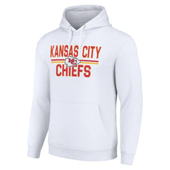 Kansas City Chiefs Starter Unisex Team Mesh Print Graphic Tri-Blend Pullover Hoodie - White Hoodies