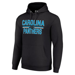 Carolina Panthers Starter Unisex Team Mesh Print Graphic Tri-Blend Pullover Hoodie - Black Hoodies