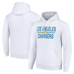 Los Angeles Chargers Starter Unisex Team Mesh Print Graphic Tri-Blend Pullover Hoodie - White Hoodies