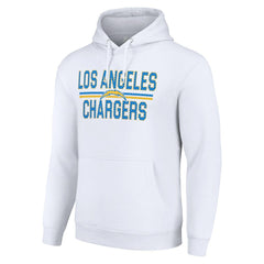 Los Angeles Chargers Starter Unisex Team Mesh Print Graphic Tri-Blend Pullover Hoodie - White Hoodies