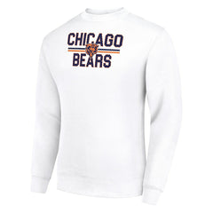 Chicago Bears Starter Team Mesh Print Graphic Pullover Sweatshirt - White Pullover