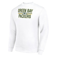 Green Bay Packers Starter Team Mesh Print Graphic Pullover Sweatshirt - White Pullover