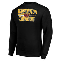 Washington Commanders Starter Team Mesh Print Graphic Pullover Sweatshirt - Black Pullover