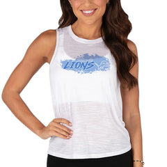Detroit Lions Concepts Sport Women's Infuse Lightweight Slub Knit Tank Top - White Tops