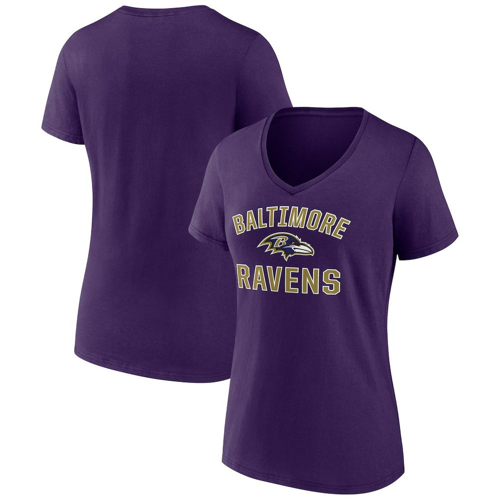 Baltimore Ravens Women's Victory Arch V-Neck T-Shirt - Purple T-shirts