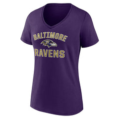 Baltimore Ravens Women's Victory Arch V-Neck T-Shirt - Purple T-shirts