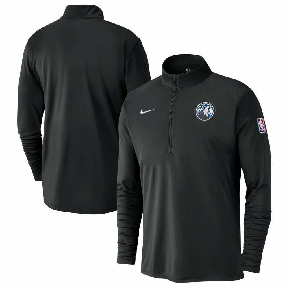 Minnesota Timberwolves 2024/25 City Edition Authentic Coaches Performance Half-Zip Top Black - Nike