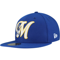 Milwaukee Brewers New Era Duo Logo 2.0 59FIFTY Fitted Hat - Royal Hats