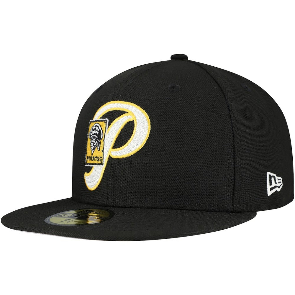 Pittsburgh Pirates New Era Duo Logo 2.0 59FIFTY Fitted Hat - Black Hats