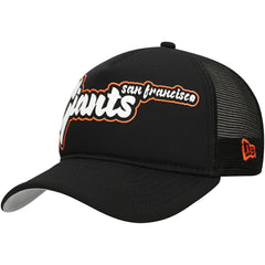 San Francisco Giants New Era Retro Bold A-Frame Trucker 9FORTY Adjustable Hat - Black Hats