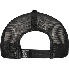 Boston Red Sox New Era Retro Bold A-Frame Trucker 9FORTY Adjustable Hat - Black Hats