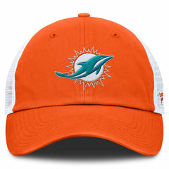 Miami Dolphins Trucker Adjustable Hat - Orange/White Hats