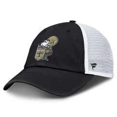 New Orleans Saints Basic Vintage Trucker Adjustable Hat - Black Hats