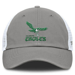 Philadelphia Eagles Vintage Trucker Adjustable Hat - Gray/White Hats
