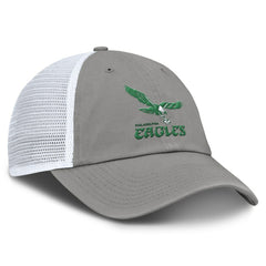 Philadelphia Eagles Vintage Trucker Adjustable Hat - Gray/White Hats