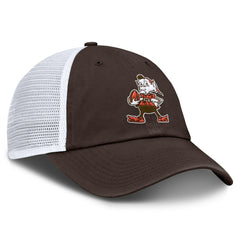 Cleveland Browns Vintage Trucker Adjustable Hat - Brown/White Hats