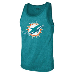 Tyreek Hill Miami Dolphins Majestic Threads Tri-Blend Player Name & Number Tank Top - Aqua Tops