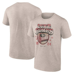 Luke Combs x San Francisco 49ers Growin' Up and Gettin' Old Tour T-Shirt - Tan T-shirts