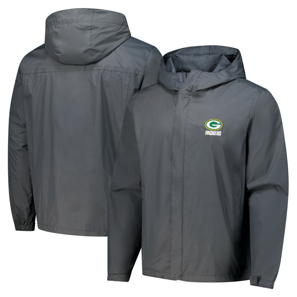 Green Bay Packers Dunbrooke Tropic Waterproof Packable Full-Zip Hoodie Jacket - Graphite Hoodies