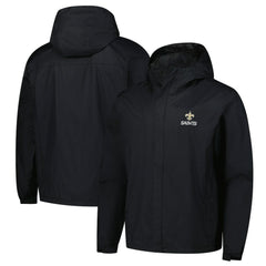 New Orleans Saints Dunbrooke Tropic Waterproof Packable Full-Zip Hoodie Jacket - Black Hoodies