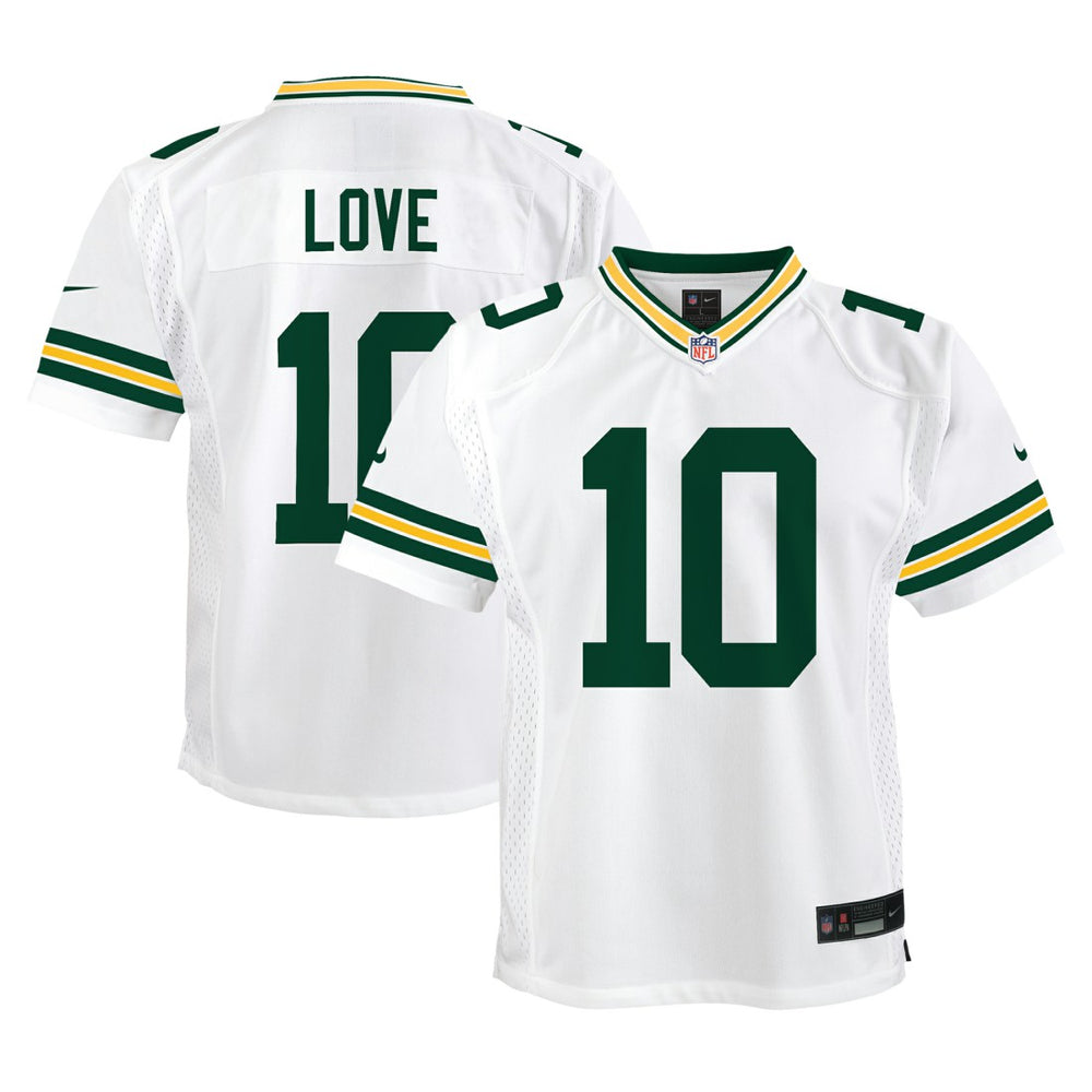 Jordan Love Green Bay Packers Youth Game Jersey - White Jerseys