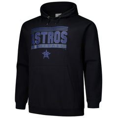 Houston Astros Stack Fleece Pullover Hoodie - Black Hoodies