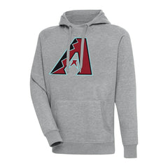Arizona Diamondbacks Antigua Victory Pullover Hoodie - Heather Gray Hoodies