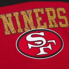 San Francisco 49ers Off Field Vintage Logo Short Sleeve Pullover Hoodie - Scarlet Hoodies