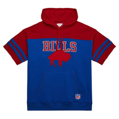 Buffalo Bills Off Field Vintage Logo Short Sleeve Pullover Hoodie - Royal Hoodies