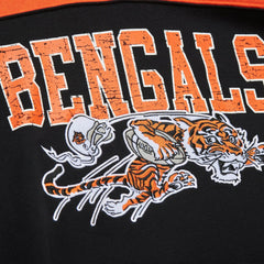 Cincinnati Bengals Off Field Vintage Logo Short Sleeve Pullover Hoodie - Black Hoodies