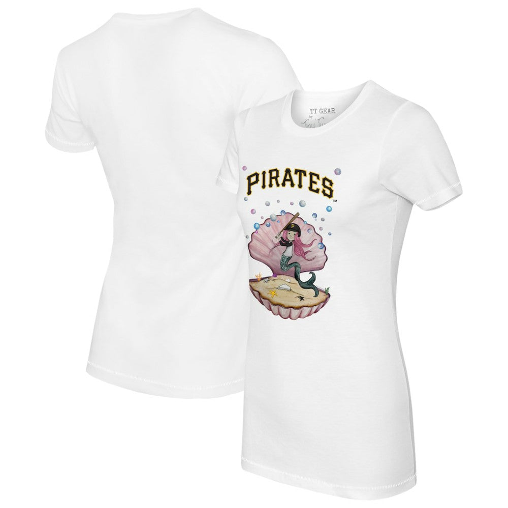 Pittsburgh Pirates Tiny Turnip Women's Mermaid T-Shirt - White T-shirts
