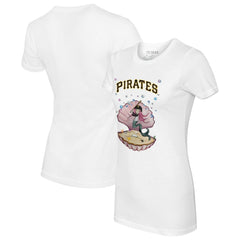 Pittsburgh Pirates Tiny Turnip Women's Mermaid T-Shirt - White T-shirts