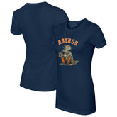 Houston Astros Tiny Turnip Women's Triceratops T-Shirt - Navy T-shirts
