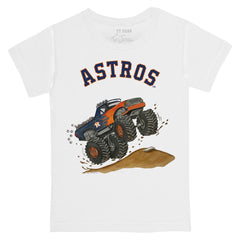 Houston Astros Tiny Turnip Youth Monster Truck T-Shirt - White T-shirts