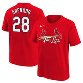 Nolan Arenado St. Louis Cardinals Nike Youth 2024 City Connect Name & Number T-Shirt - Red T-shirts