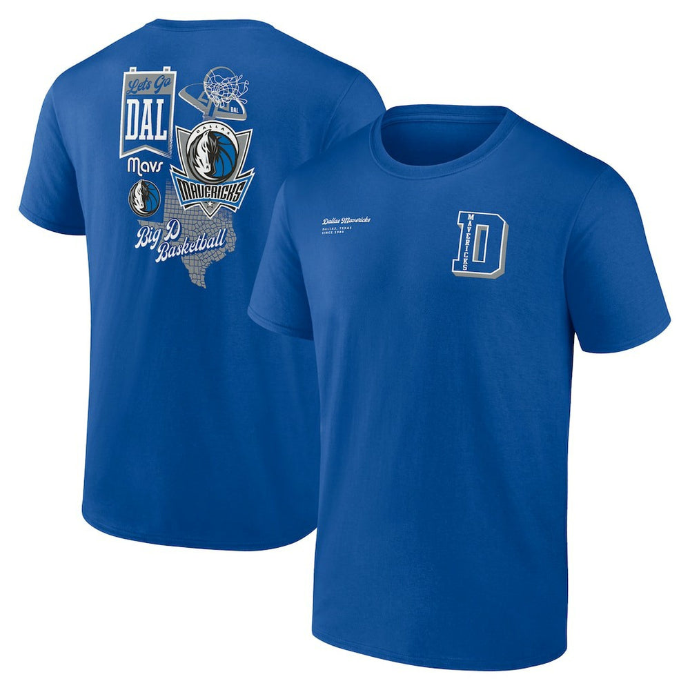 Dallas Mavericks Split Zone T-Shirt Blue