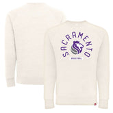 Sacramento Kings Sportiqe Unisex Harmon Super Soft Tri-Blend Raglan Pullover Sweatshirt Cream