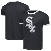 Chicago White Sox Majestic Threads Ringer Tri-Blend T-Shirt - Black T-shirts