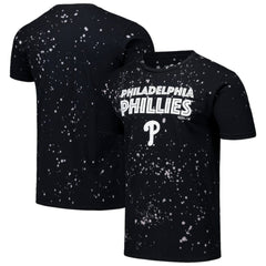 Philadelphia Phillies Majestic Threads Splatter T-Shirt - Black/White T-shirts